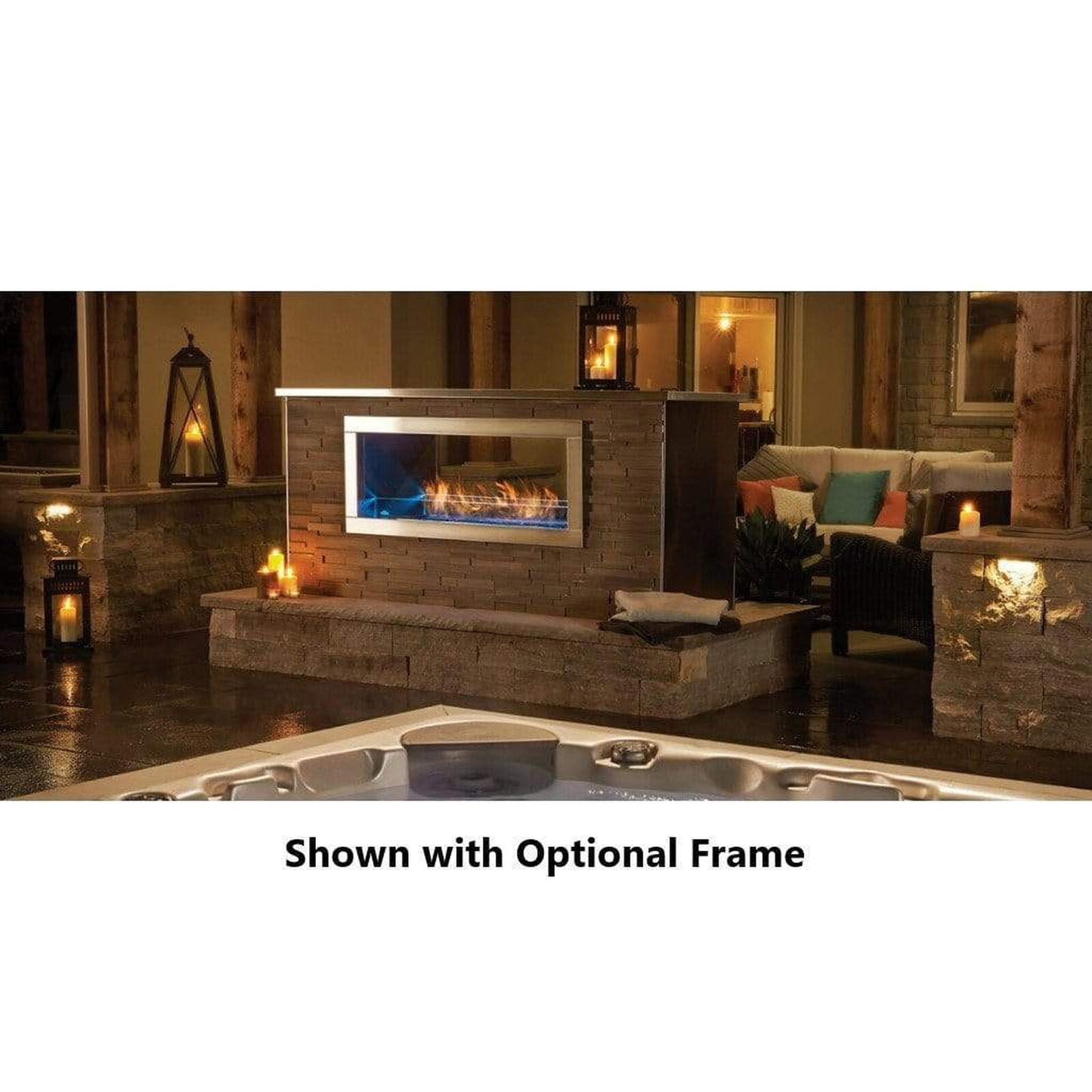 Napoleon Galaxy 51" See Through Outdoor Linear Vent Free Natural Gas Fireplace