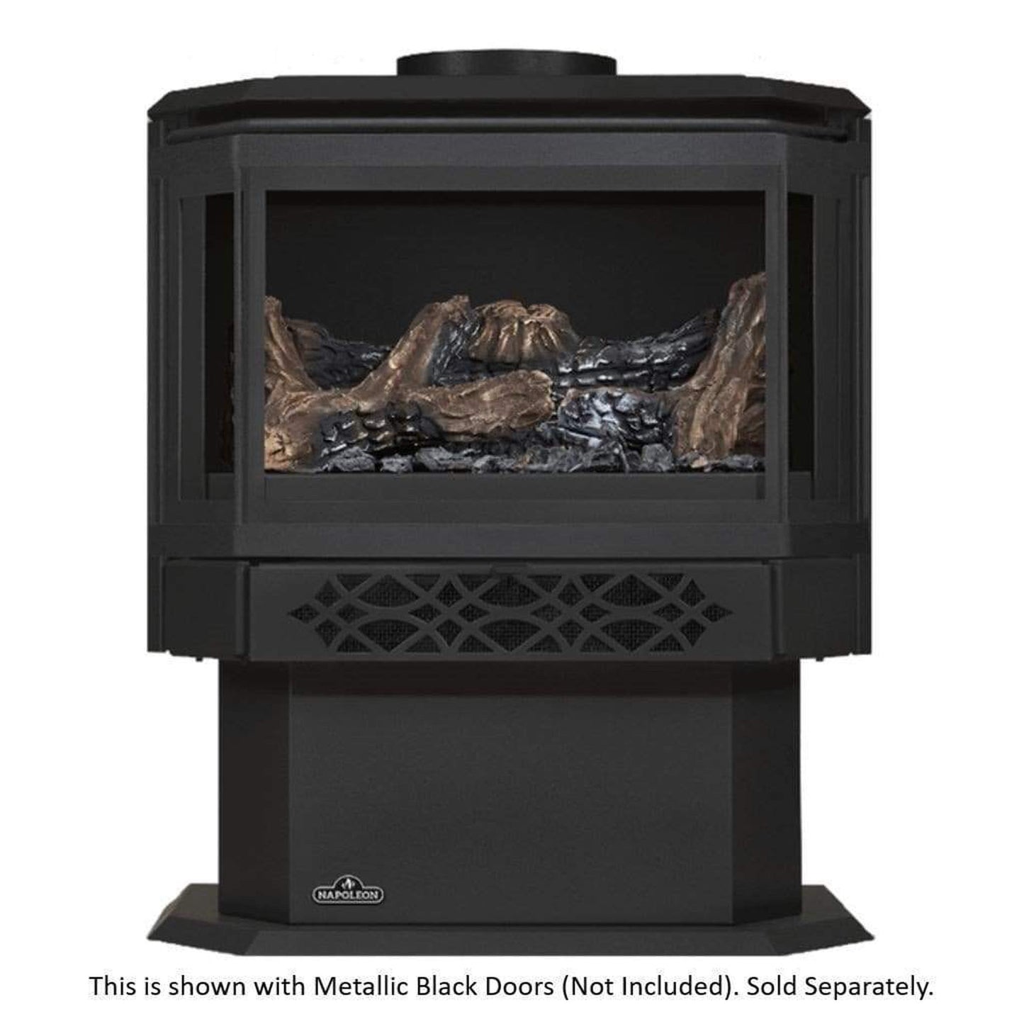 Napoleon Haliburton 23" Black Direct Vent Gas Stove With Electronic Ignition