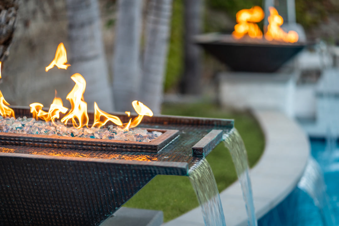 Nile Hammered Copper Fire & Water Bowl by The Outdoor Plus - Free Cover Included