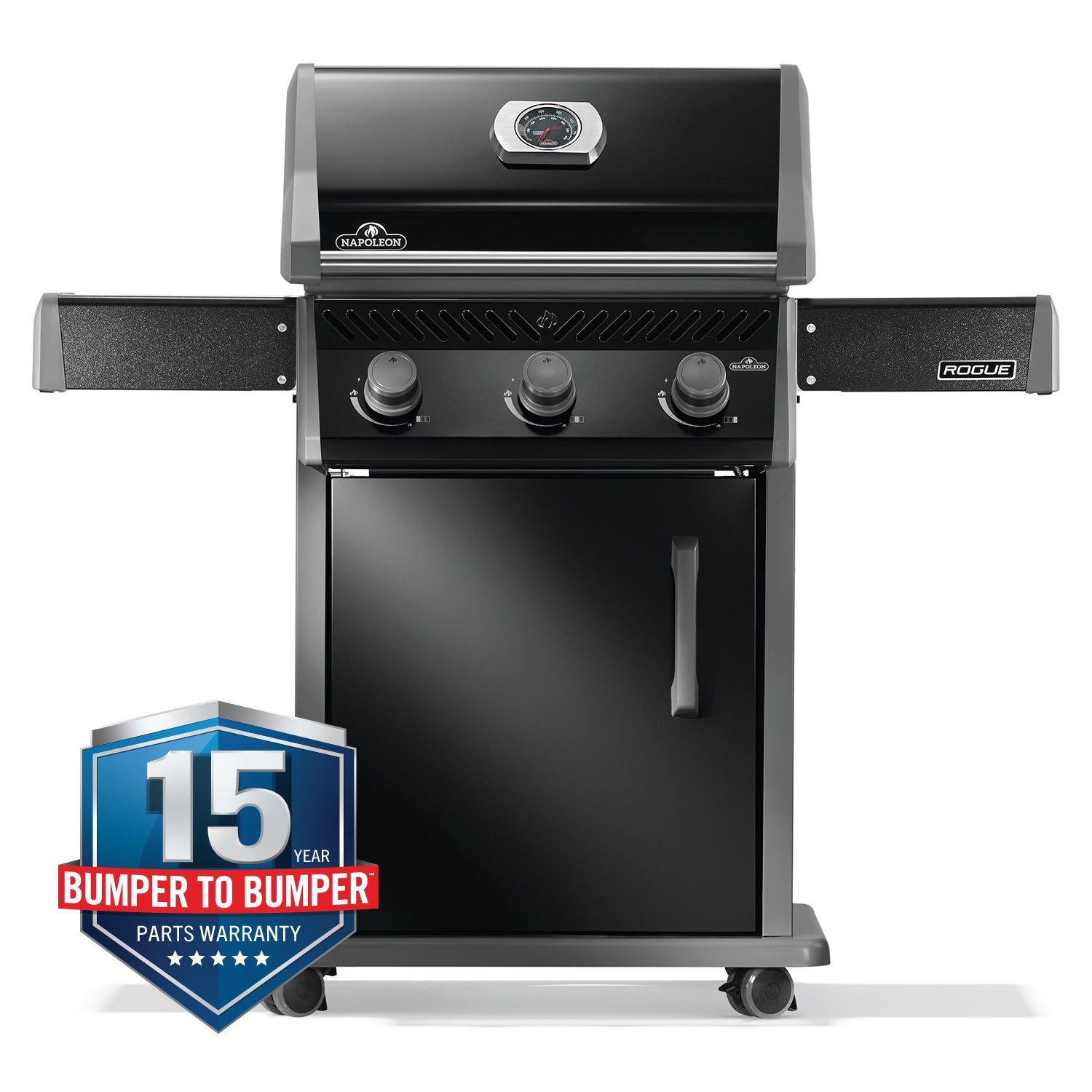 Napoleon Rogue 425 Gas BBQ Grill (Black) 3-Burner – Flatirons Fire