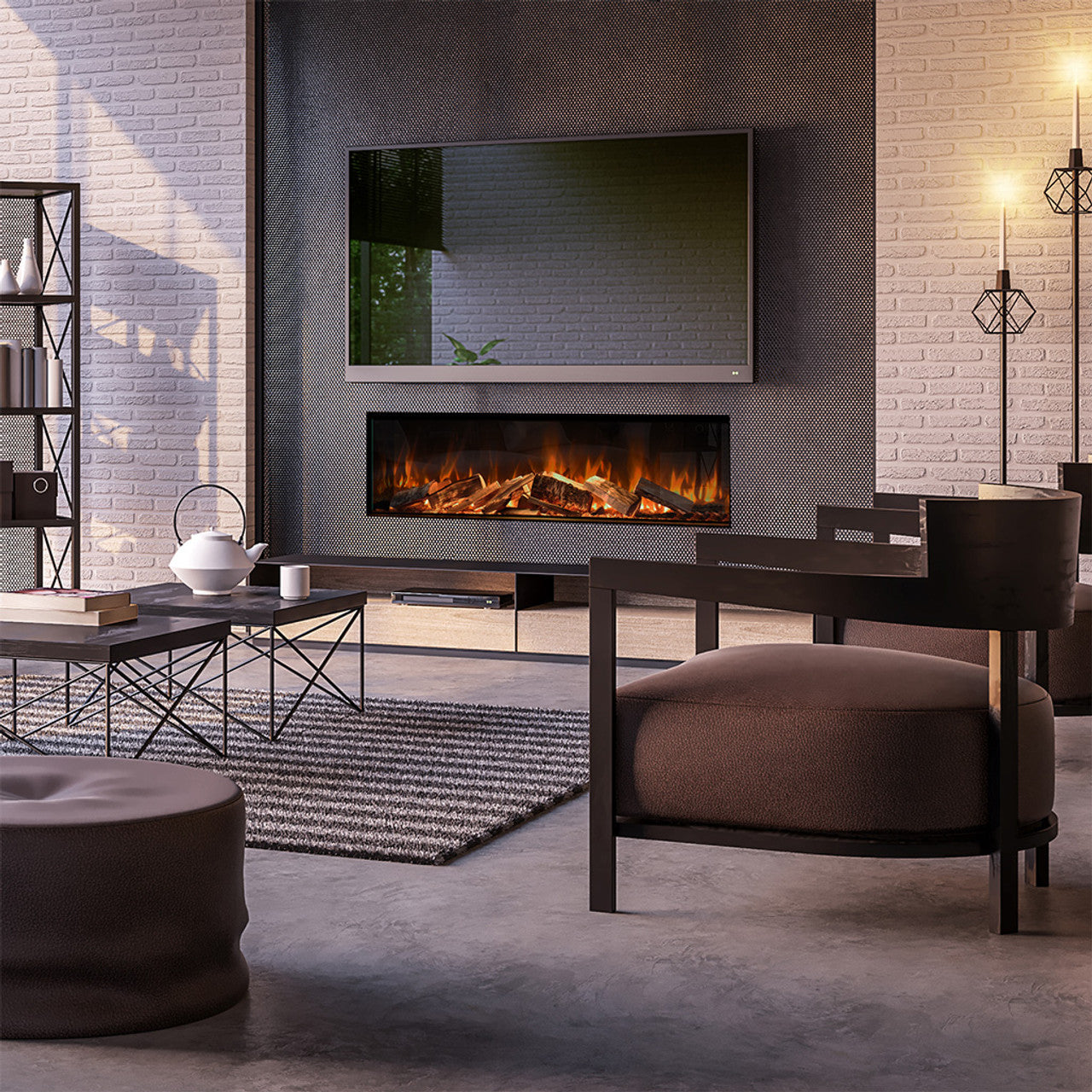 Ortal Evonic's 60" E-Lectra Electric Linear Fireplace