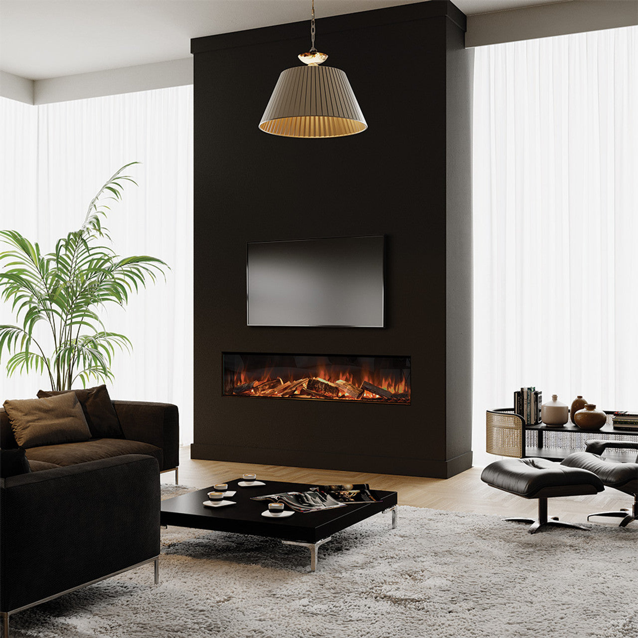 Ortal Evonic's 70" E-Lectra Electric Linear Fireplace