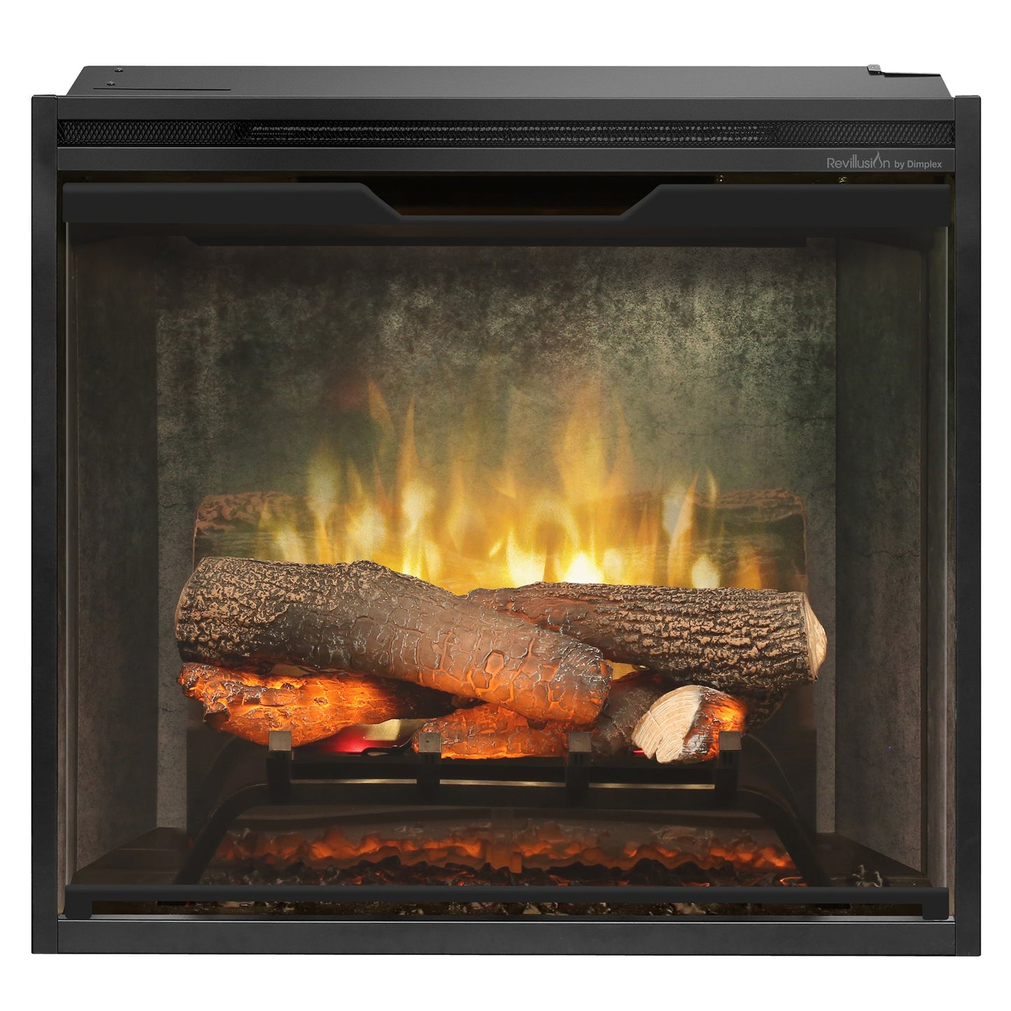 Dimplex Revillusion 24" Built-in Electric Firebox With Weathered Concrete Interior