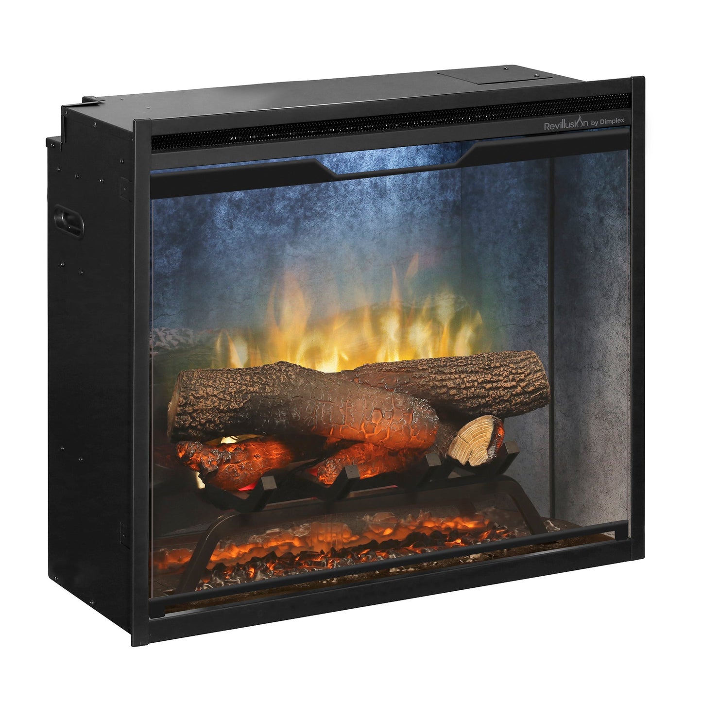 Dimplex Revillusion 24" Built-in Electric Firebox With Weathered Concrete Interior