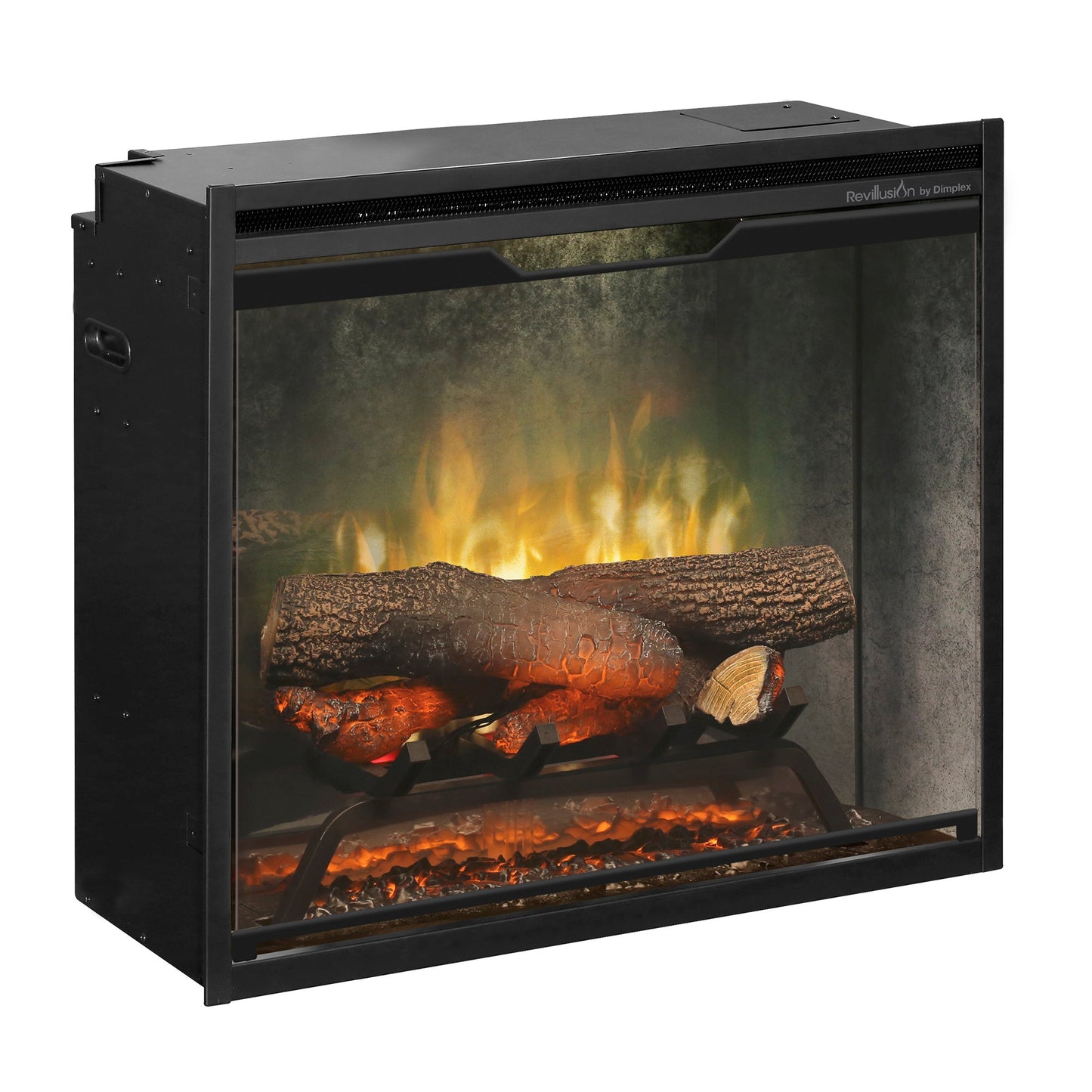 Dimplex Revillusion 24" Built-in Electric Firebox With Weathered Concrete Interior
