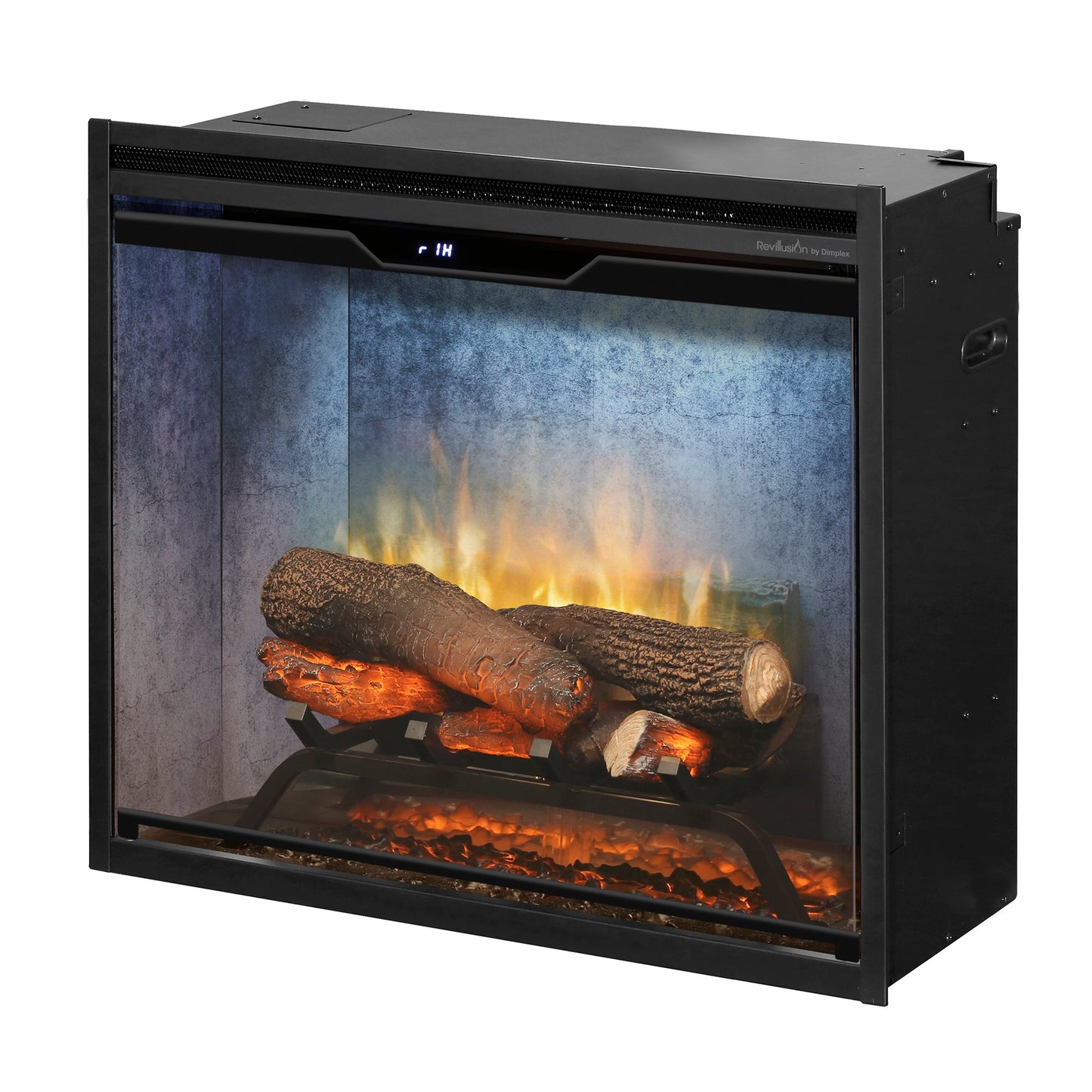 Dimplex Revillusion 24" Built-in Electric Firebox With Weathered Concrete Interior