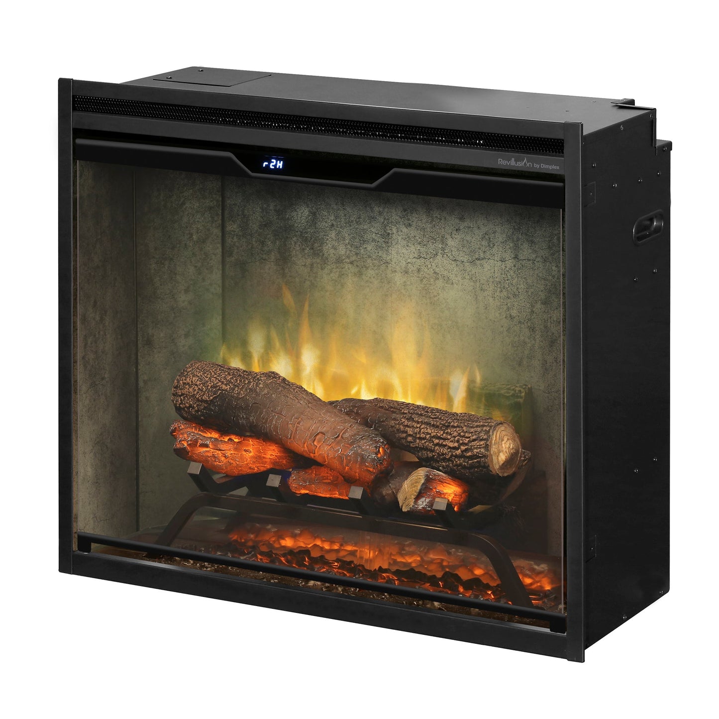 Dimplex Revillusion 24" Built-in Electric Firebox With Weathered Concrete Interior