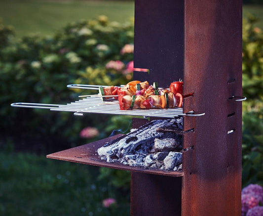 Angle Outdoor Fireplace