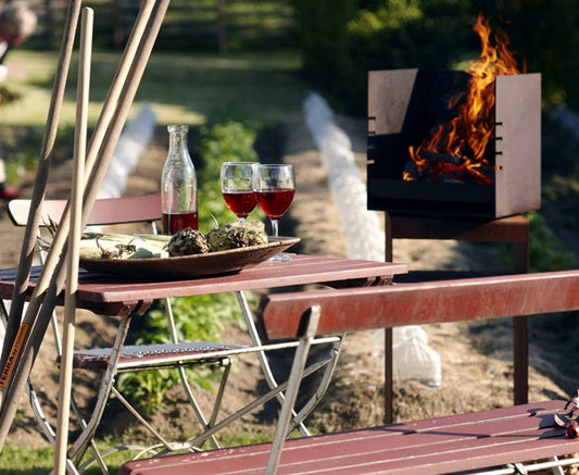 Cube Outdoor Fireplace