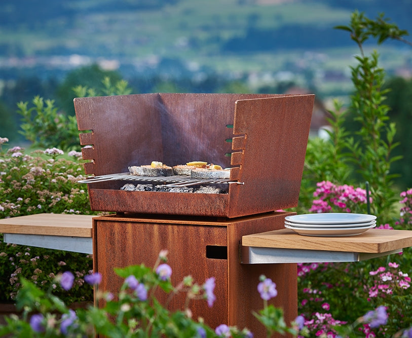 Square Outdoor Fireplace