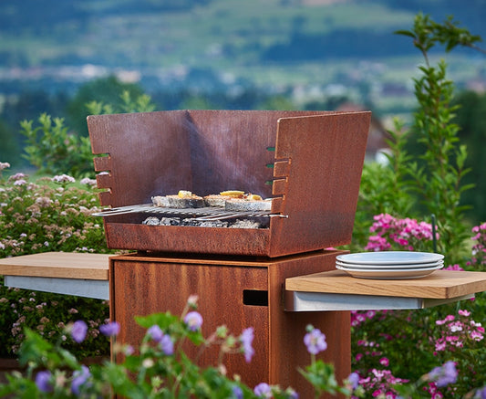 Square Outdoor Fireplace