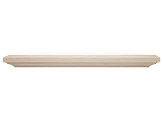 Majestic Signature Series Baxter 48" Unfinished Maple Traditional Style Wood Mantel Shelf With Custom Ebony Stain Color