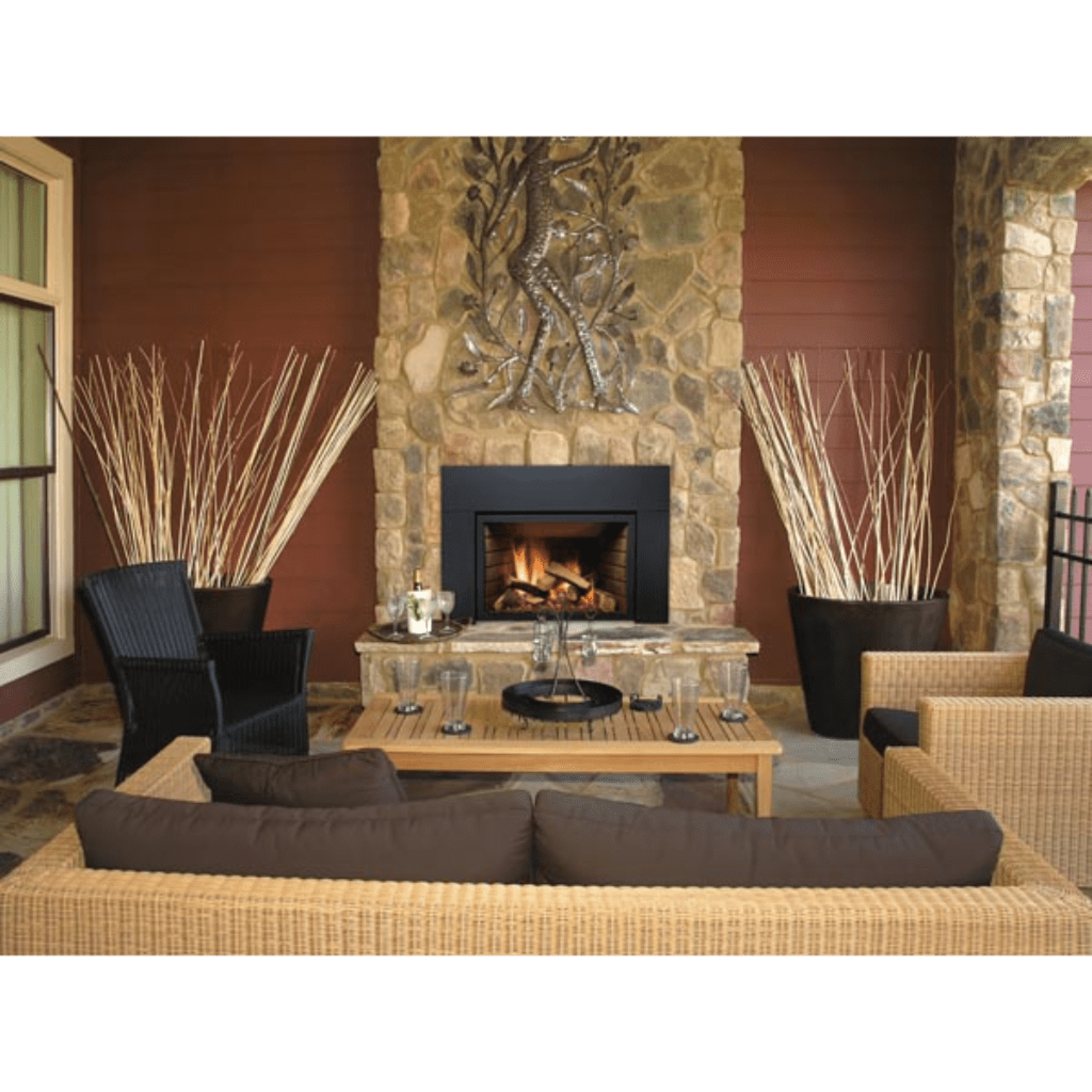 Sierra Flame by Amantii 30" Abbot Direct Vent Linear Gas Fireplace ...