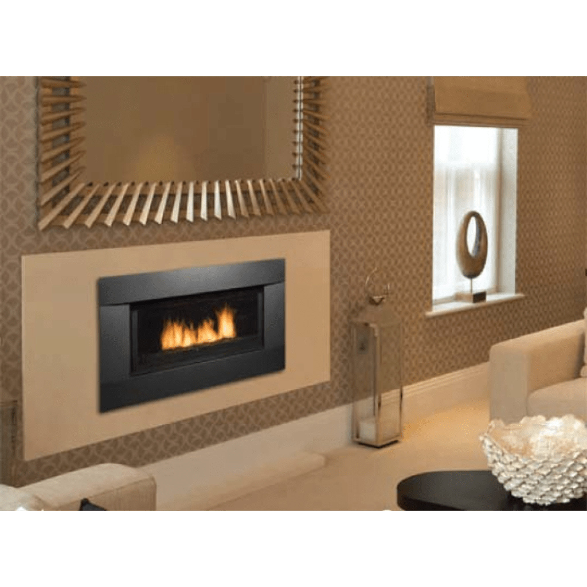 Sierra Flame by Amantii 36" Newcomb Direct Vent Linear Gas Fireplace ...