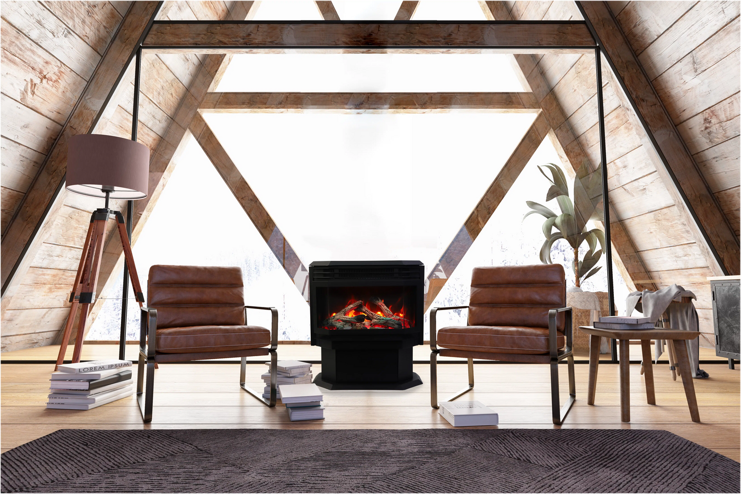 Sierra Flame by Amantii FS Lumina 26" Smart Freestanding Electric Fireplace