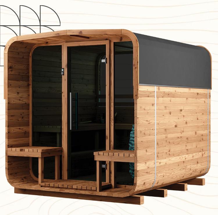 Thermory Natural Square Sauna – Flatirons Fire