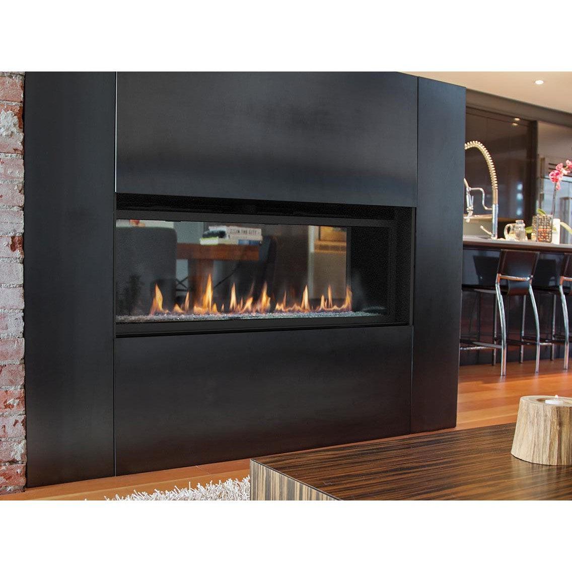 Superior DRL6060 60" Linear Contemporary Direct Vent Natural Gas Fireplace With Electronic Ignition
