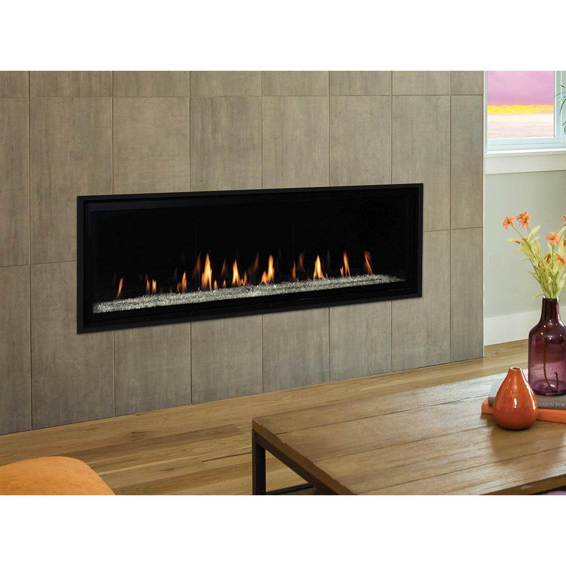 Superior DRL6060 60" Linear Contemporary Direct Vent Natural Gas Fireplace With Electronic Ignition