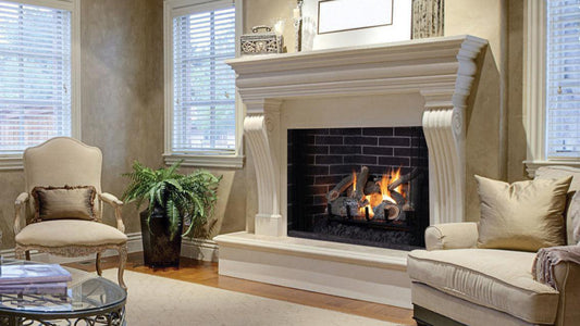 Superior Dual-Burner Ozark Charred Oak 30" 9-Piece Vented Gas Log Set