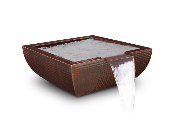 Avalon Hammered Copper Water Bowl by The Outdoor Plus - Free Cover Included