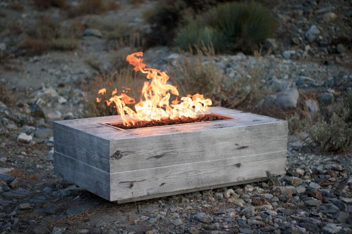 Coronado Wood Grain Fire Pit by The Outdoor Plus - Free Cover Included