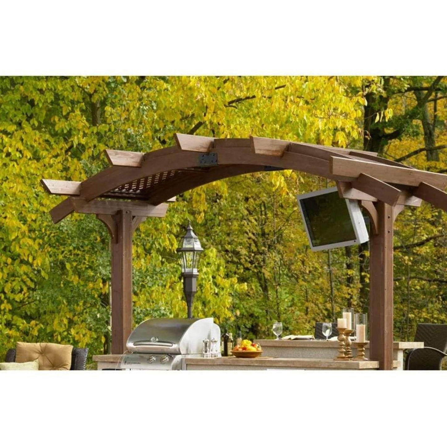 The Outdoor GreatRoom Company 10' Sonoma Mini Arched Pergola