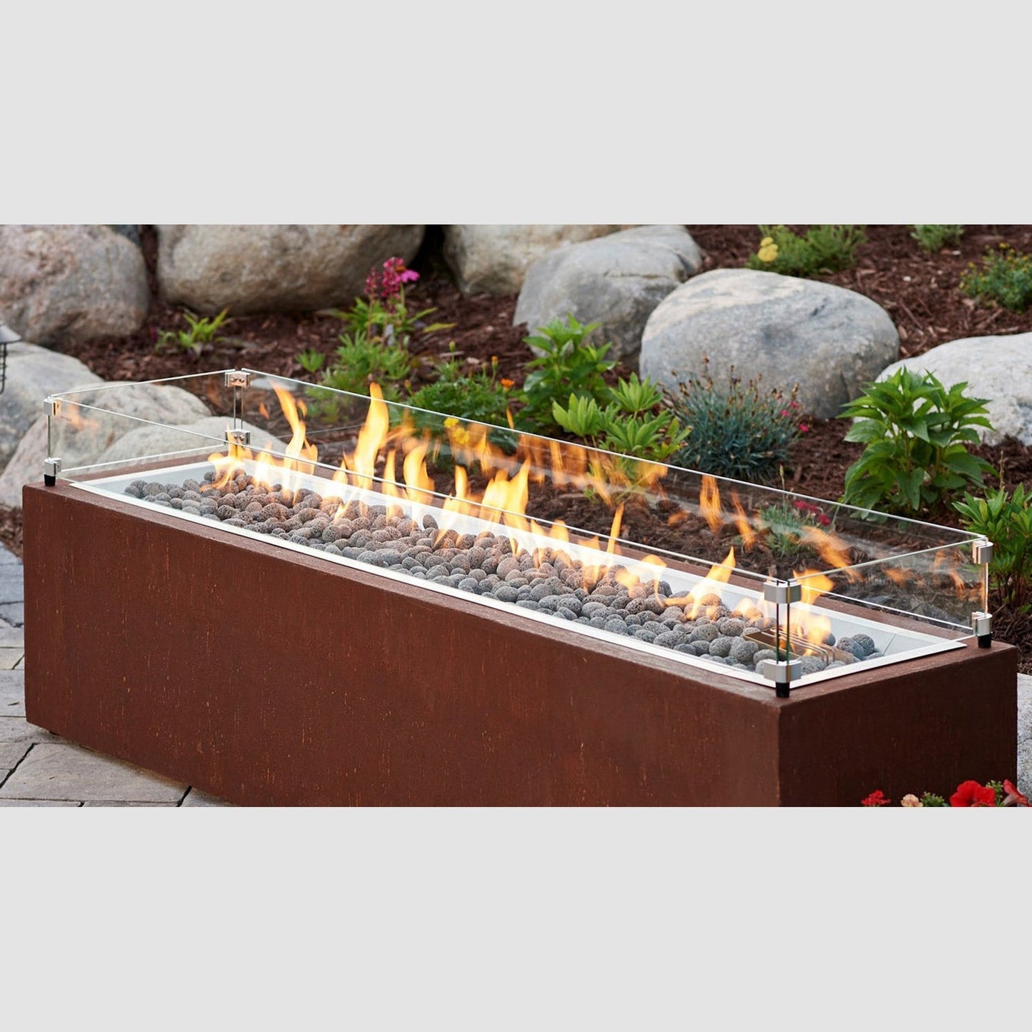 The Outdoor GreatRoom Company 96" Linear Glass Wind Guard