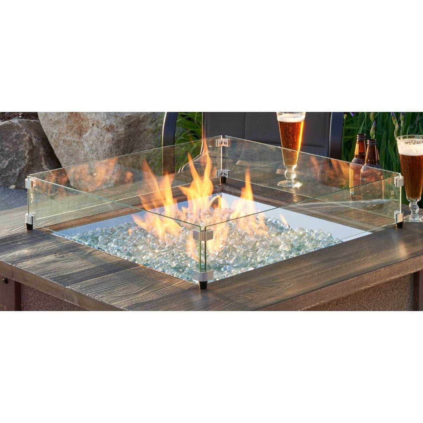 The Outdoor GreatRoom Company 24" Square Glass Wind Guard