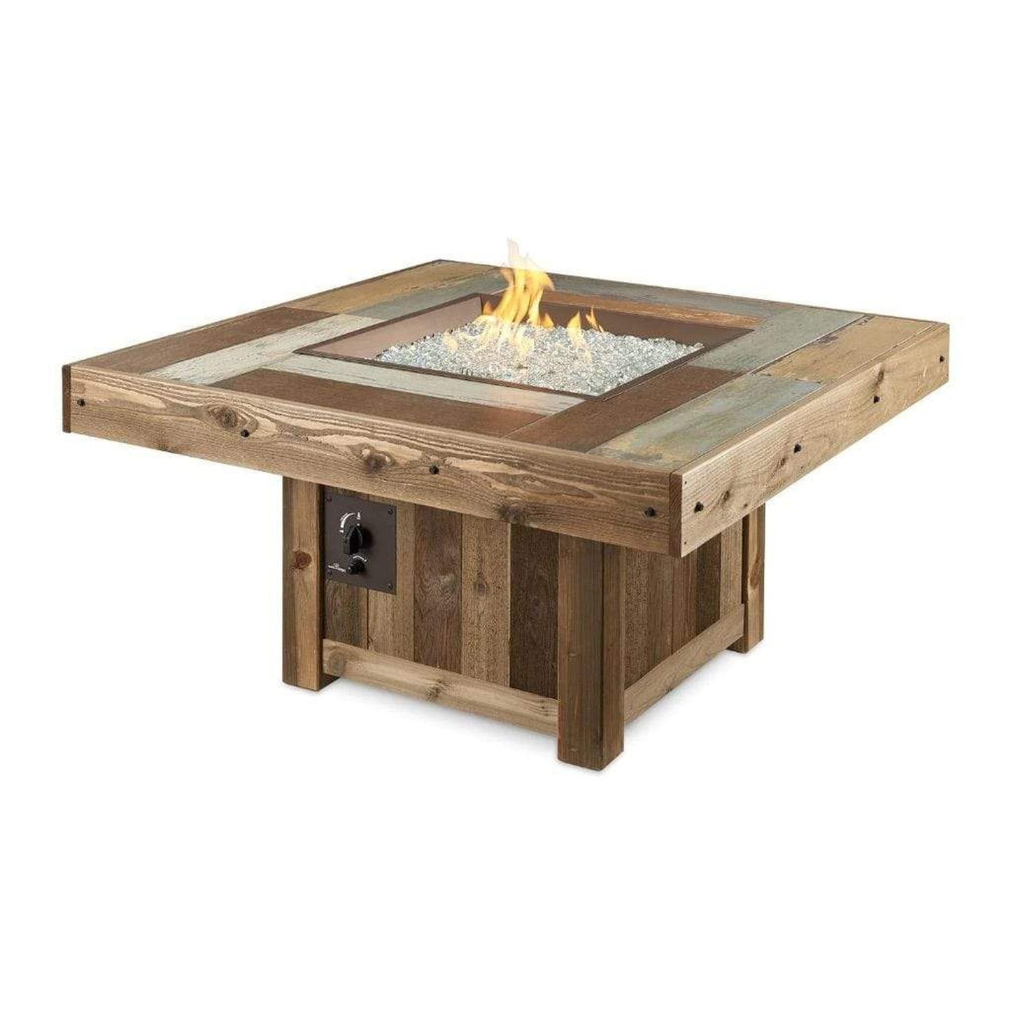 The Outdoor GreatRoom Company 49" Vintage Square Gas Fire Pit Table