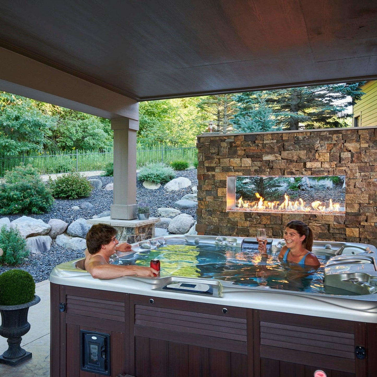 The Outdoor GreatRoom Company 60" Direct Spark Ignition See Through Ready to Finish Natural Gas Fireplace