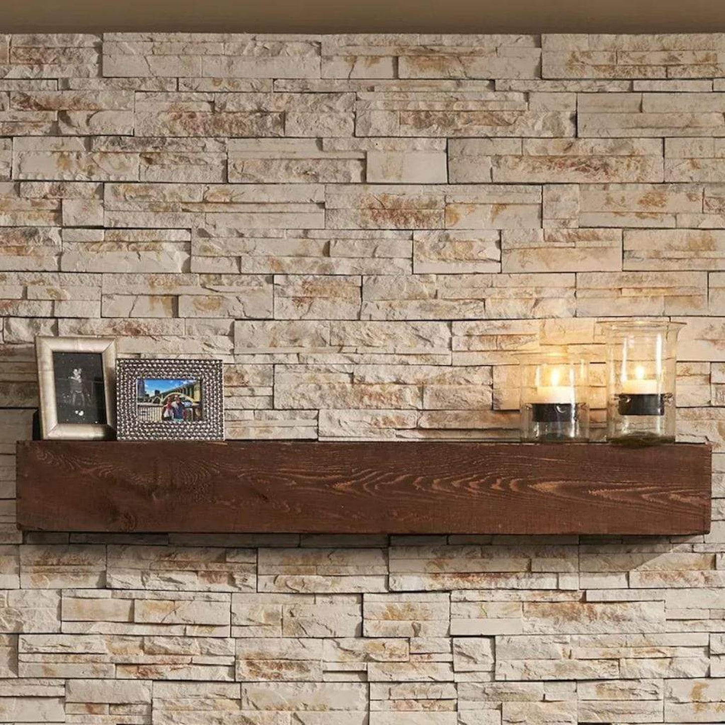 The Outdoor GreatRoom Company 60"/72" Gallery Non-Combustible Linear Supercast Mantel Shelf