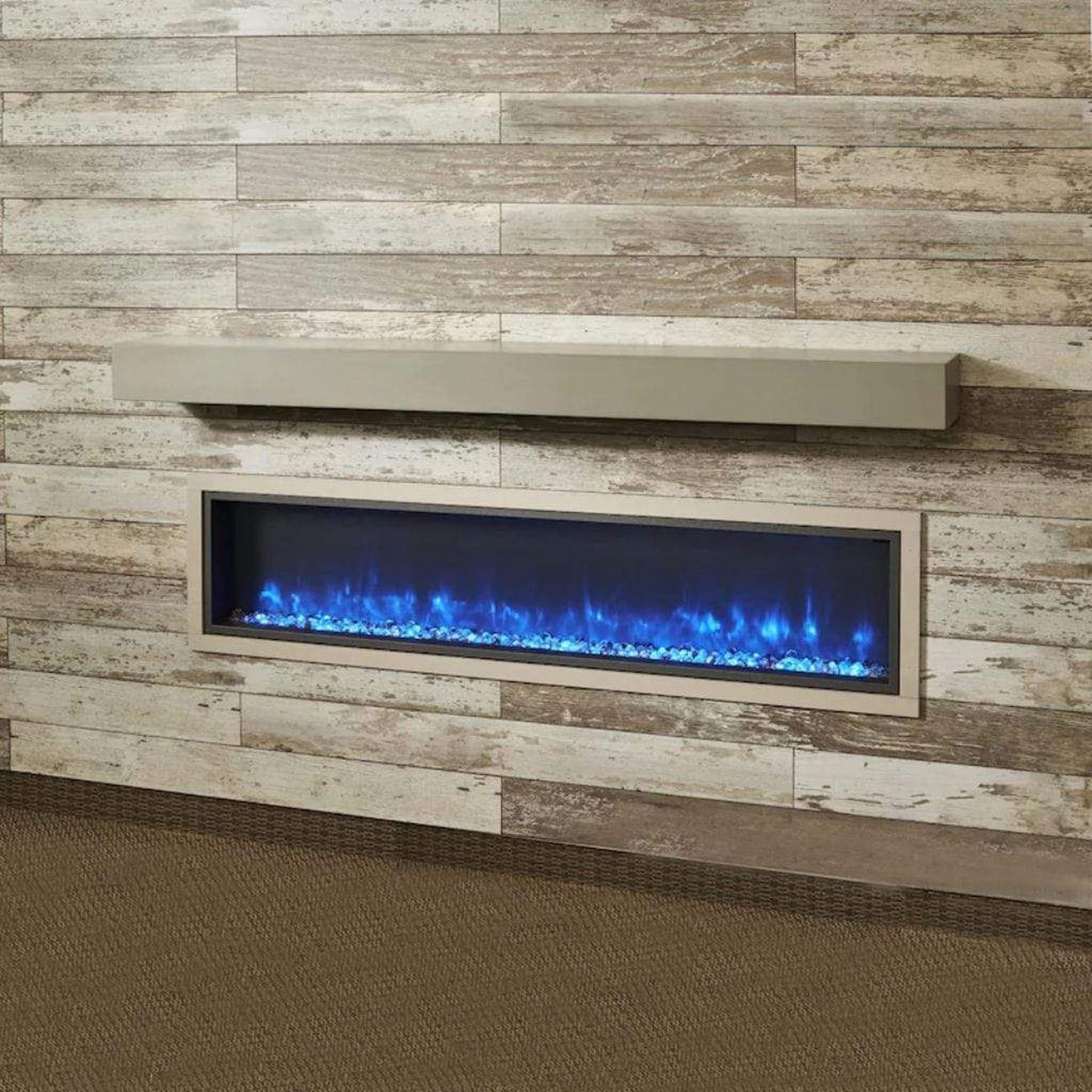The Outdoor GreatRoom Company 60"/72" Gallery Non-Combustible Linear Supercast Mantel Shelf