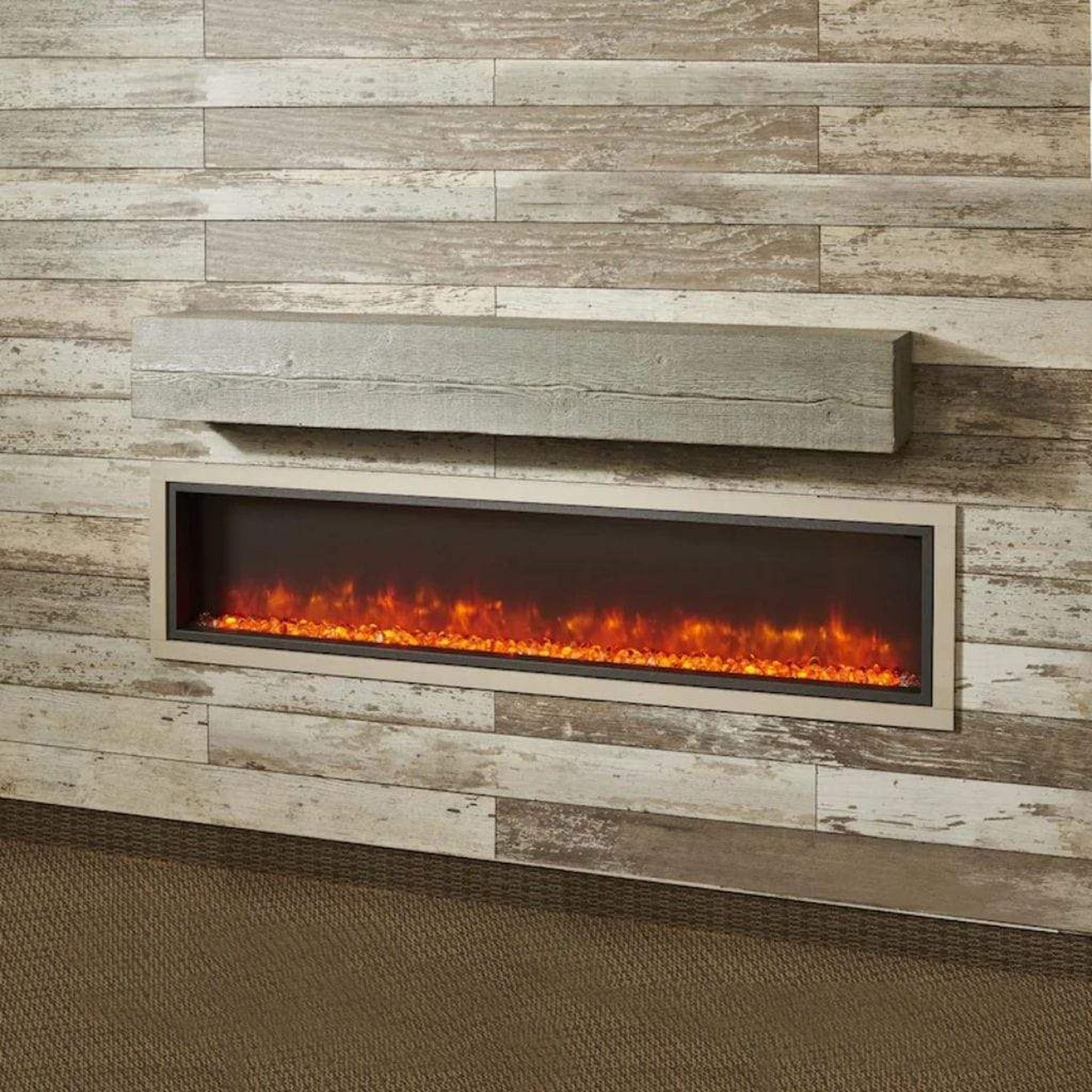 The Outdoor GreatRoom Company 60"/72" Gallery Non-Combustible Linear Supercast Mantel Shelf