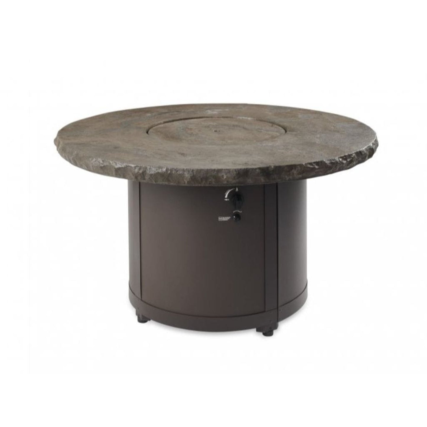 The Outdoor GreatRoom Company Beacon 48" Marbleized Noche Round Gas Fire Pit Table