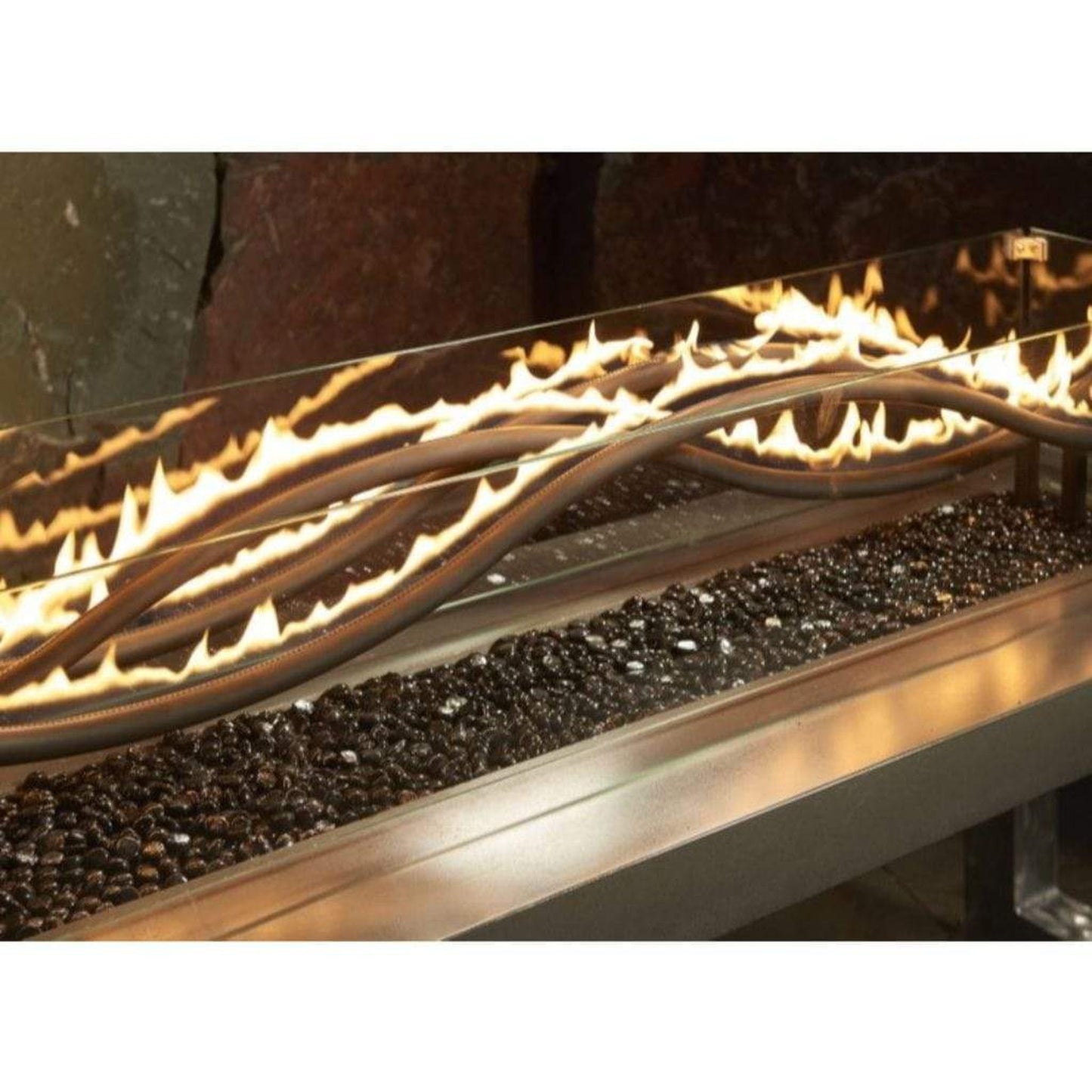 The Outdoor GreatRoom Company Black Wave 56" Natural Gas Linear Gas Burner