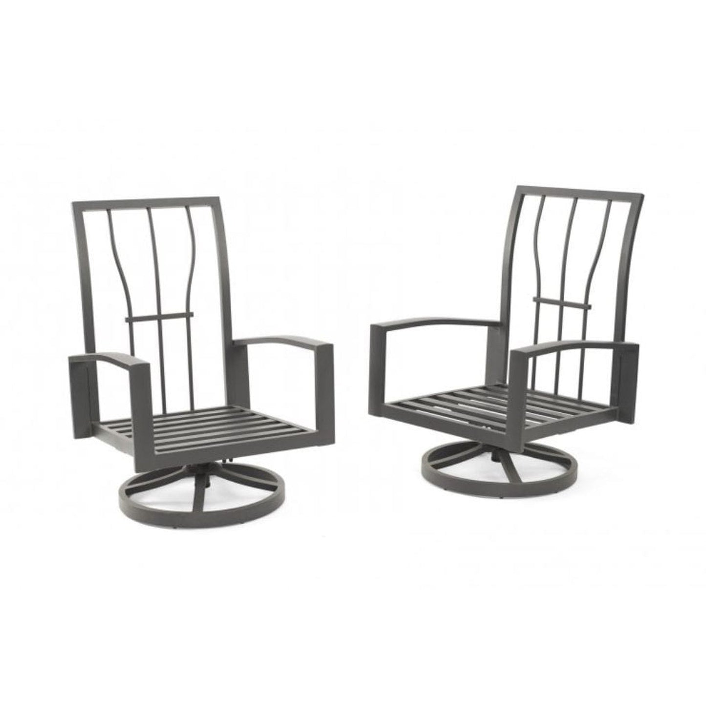 The Outdoor GreatRoom Company Cast Ash Lyndale Highback Swivel Rocking Chairs