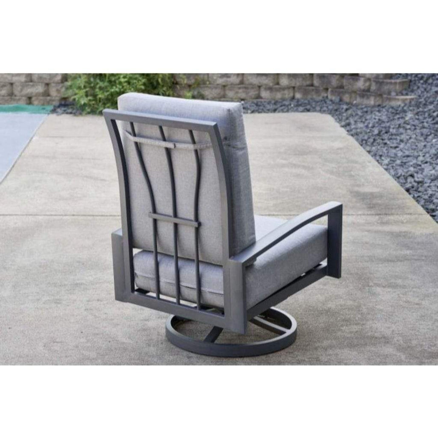 The Outdoor GreatRoom Company Cast Ash Lyndale Highback Swivel Rocking Chairs