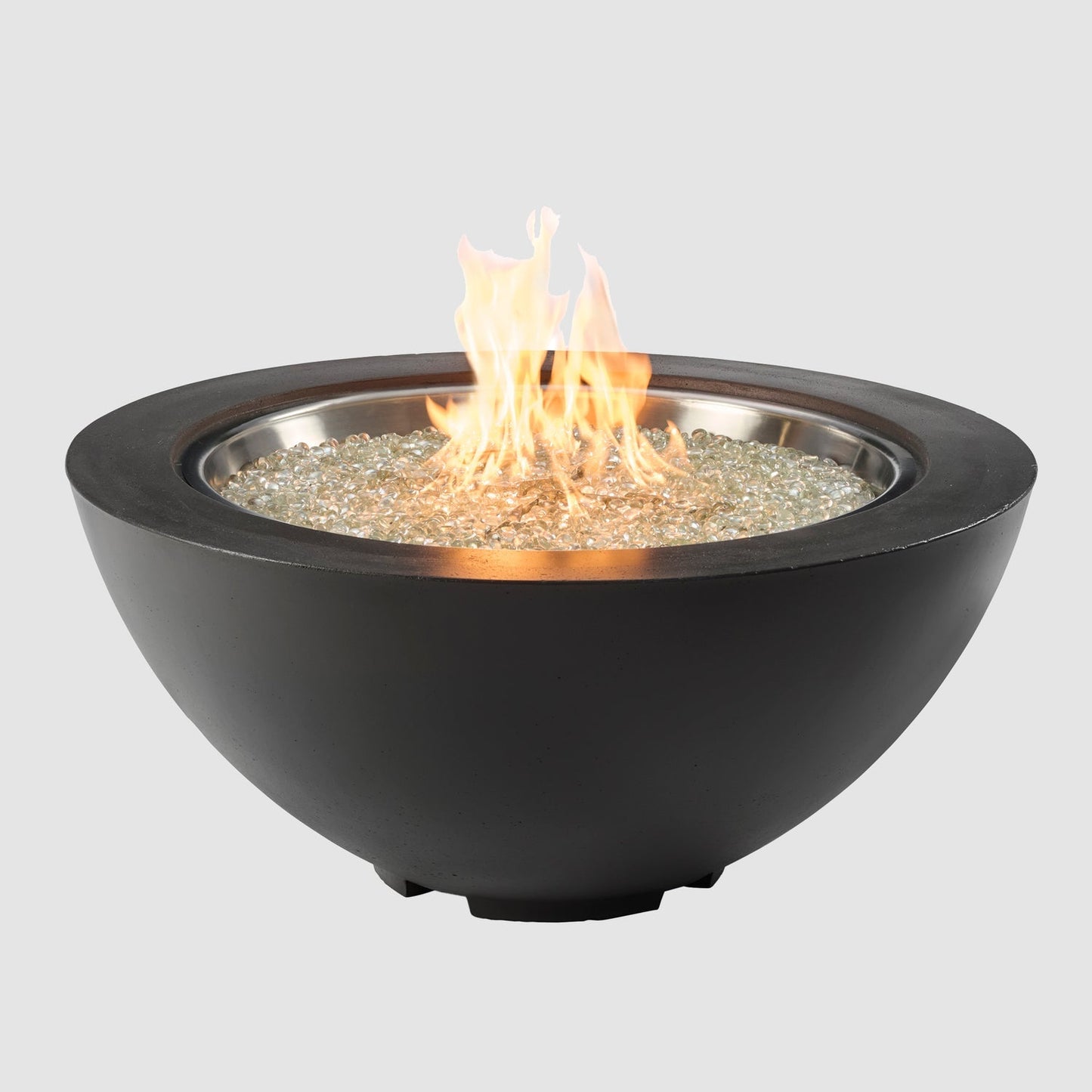 The Outdoor GreatRoom Company Cove 42" Midnight Mist Round Gas Fire Pit Bowl