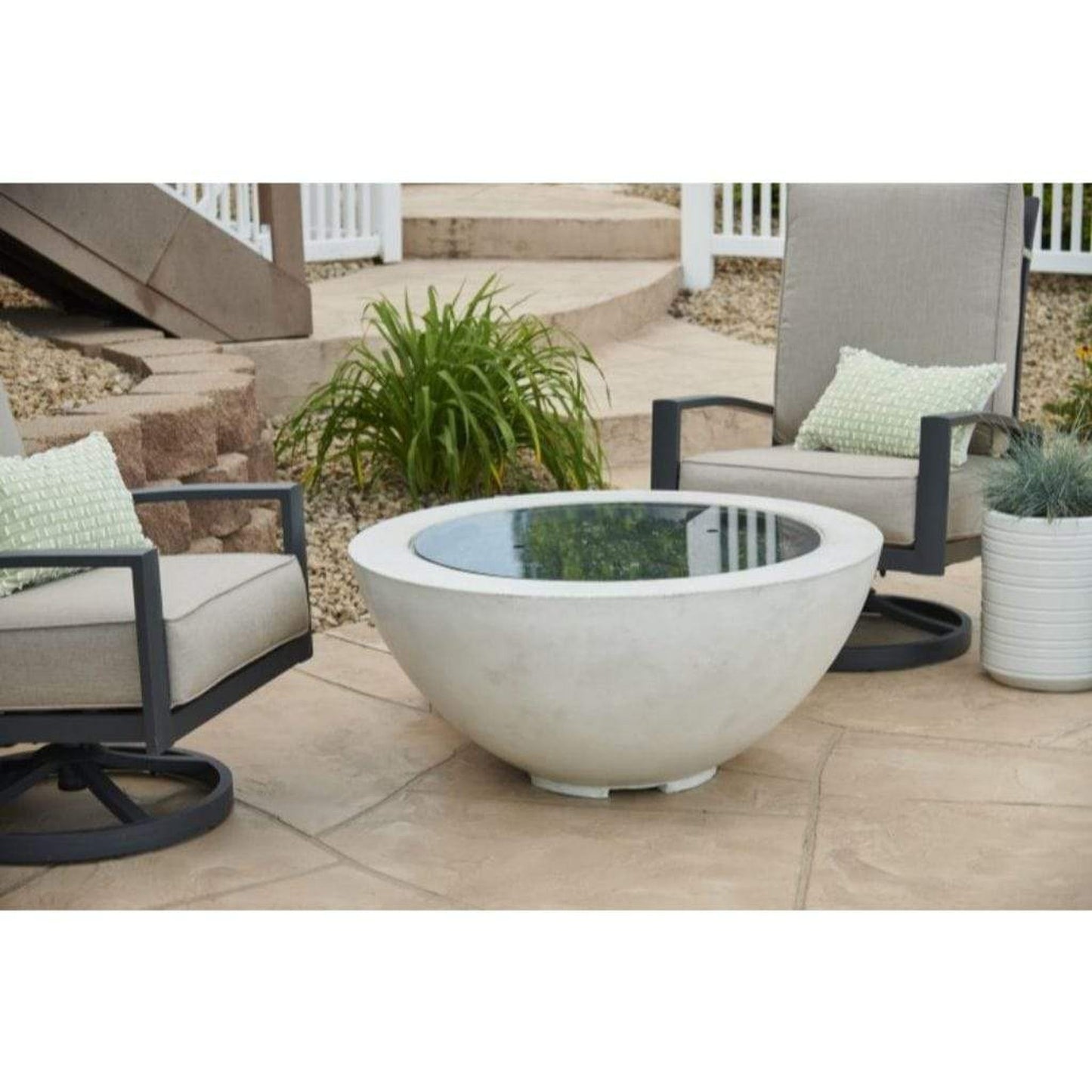 The Outdoor GreatRoom Company Cove 42" Natural Grey Round Gas Fire Pit Bowl