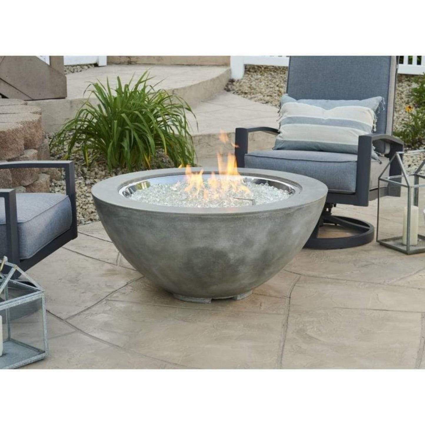 The Outdoor GreatRoom Company Cove 42" Natural Grey Round Gas Fire Pit Bowl