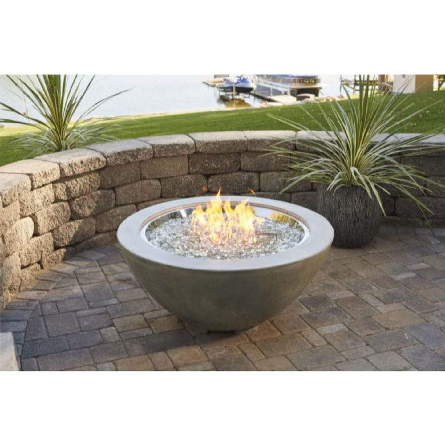 The Outdoor GreatRoom Company Cove 42" Natural Grey Round Gas Fire Pit Bowl