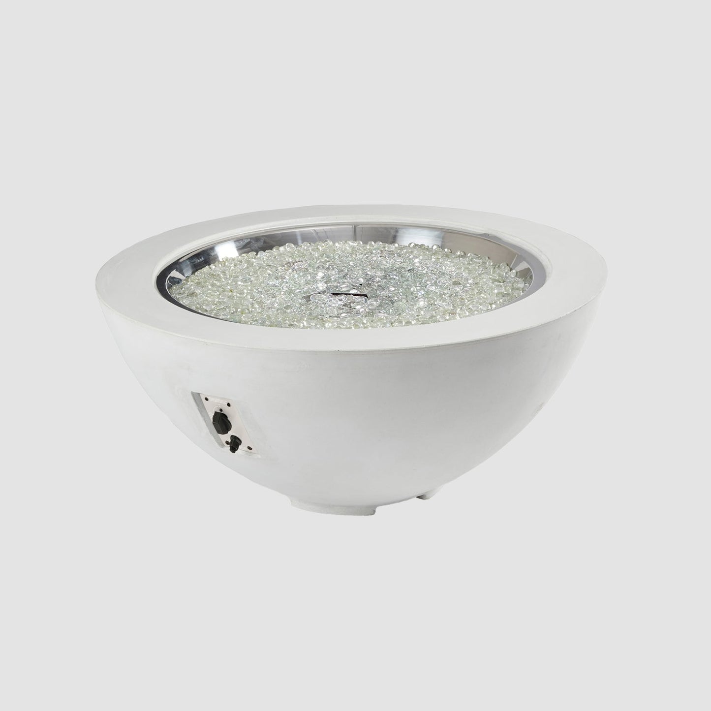 The Outdoor GreatRoom Company Cove 42" White Round Gas Fire Pit Bowl