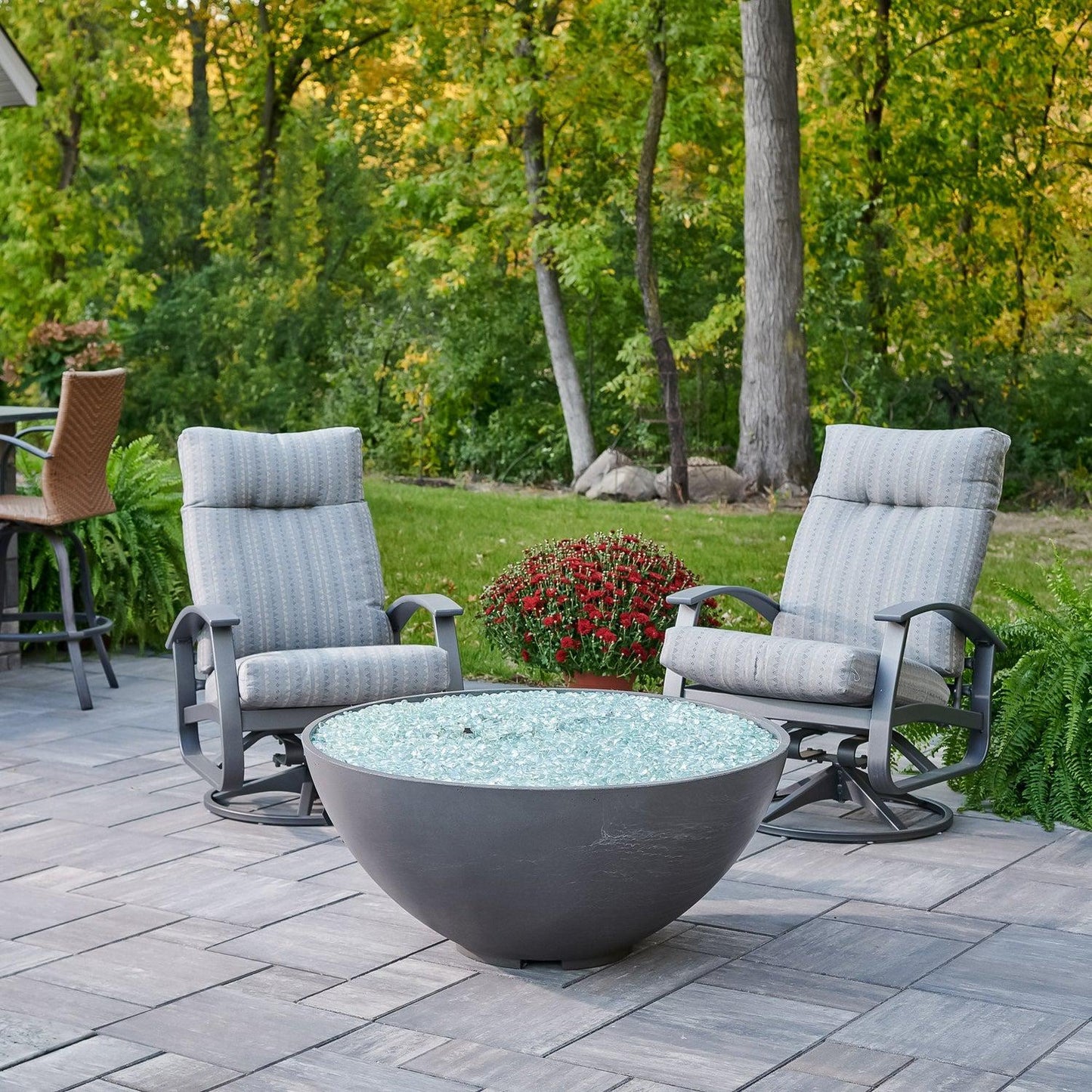 The Outdoor GreatRoom Company Cove Edge 42" Midnight Mist Gas Fire Pit Bowl