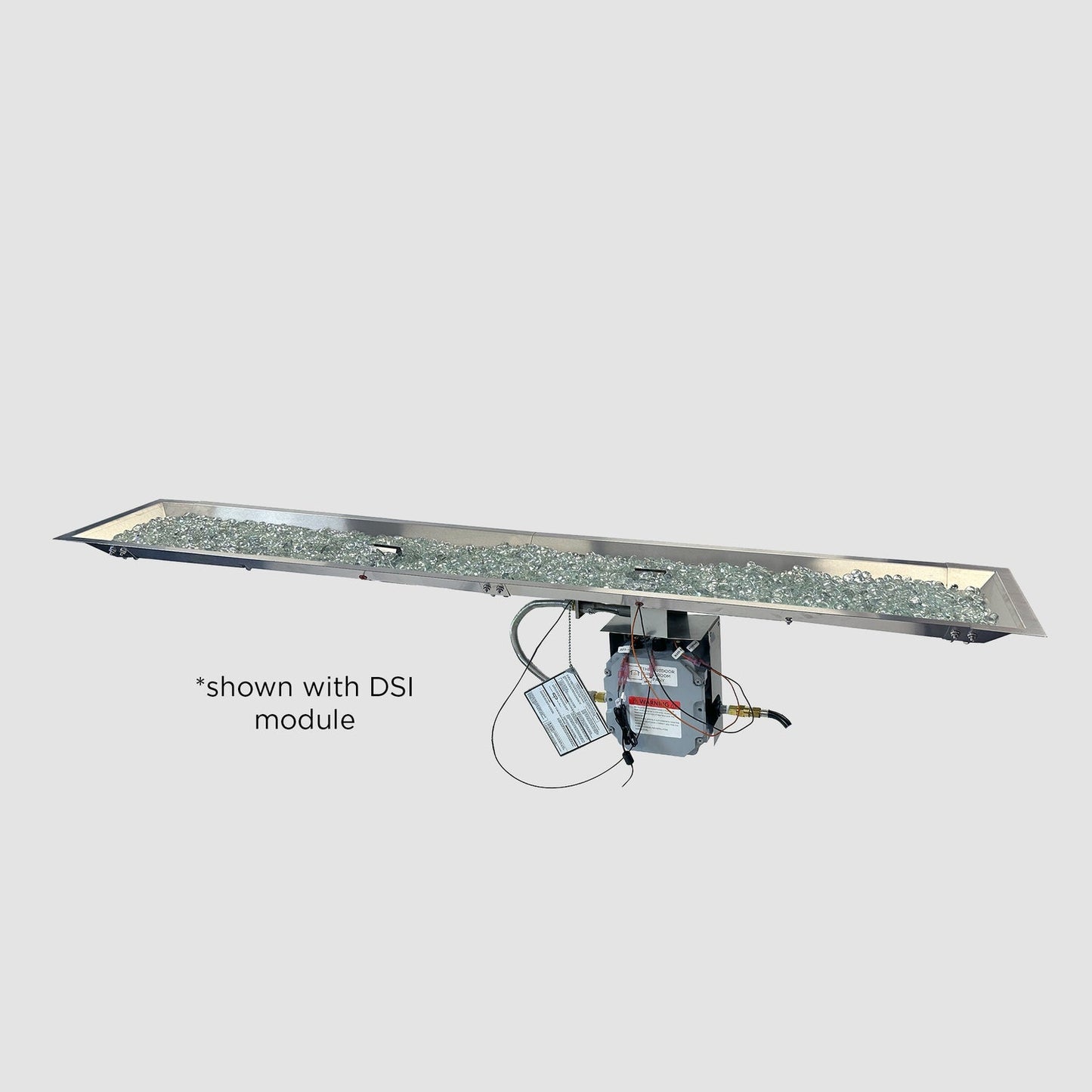 The Outdoor GreatRoom Company Crystal Fire 12" x 84" Linear Gas Burner