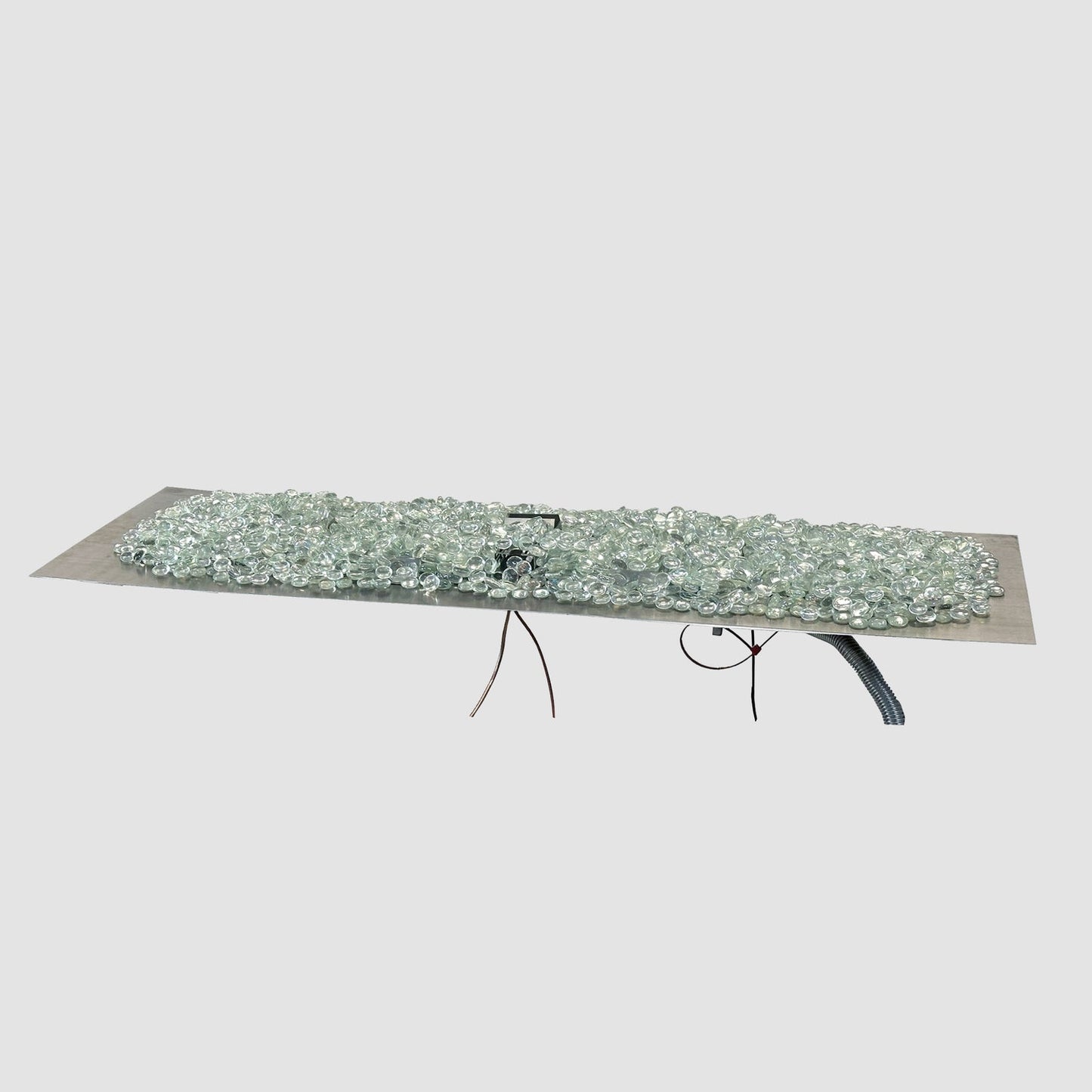 The Outdoor GreatRoom Company Crystal Fire Plus 13.5" x 36" Linear Direct Spark LPG Gas Burner Insert and Plate Kit