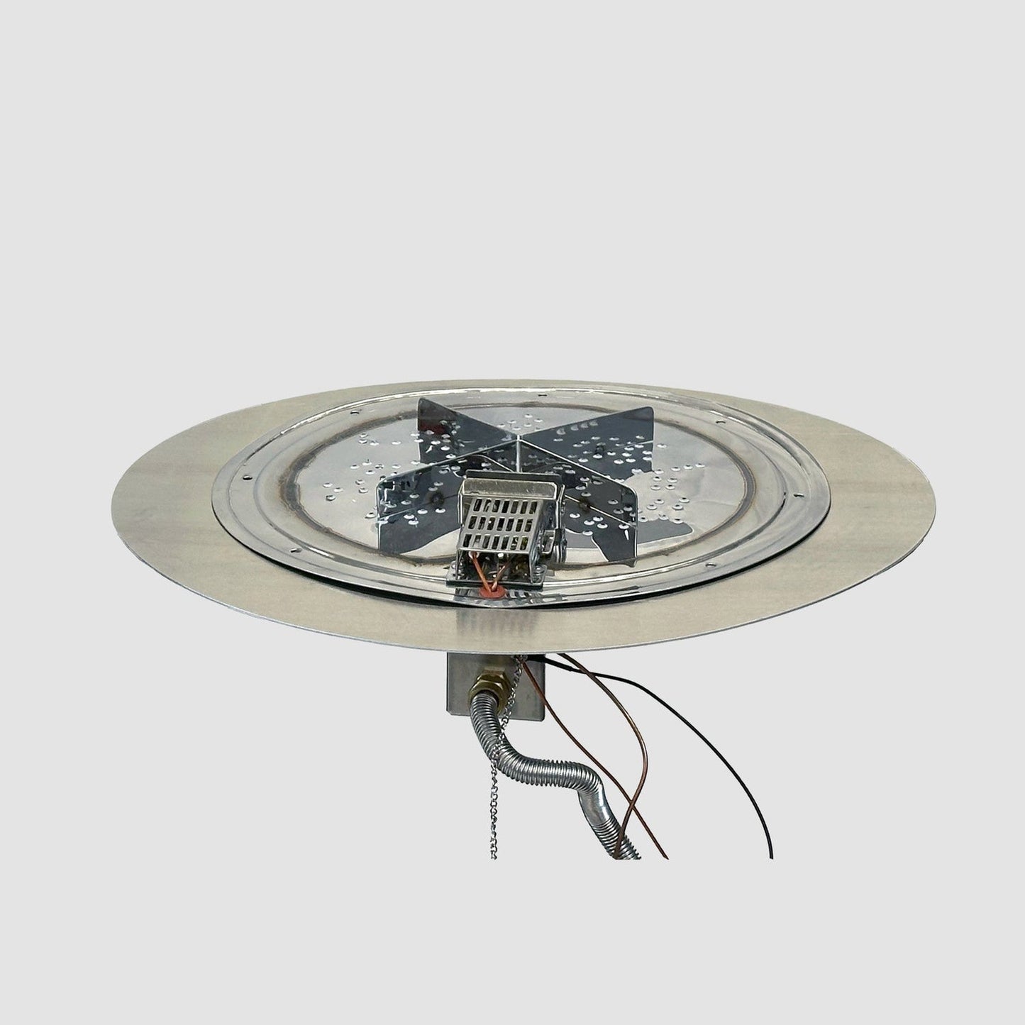 The Outdoor GreatRoom Company Crystal Fire Plus 20" Round Manual Gas Burner Insert and Plate Kit