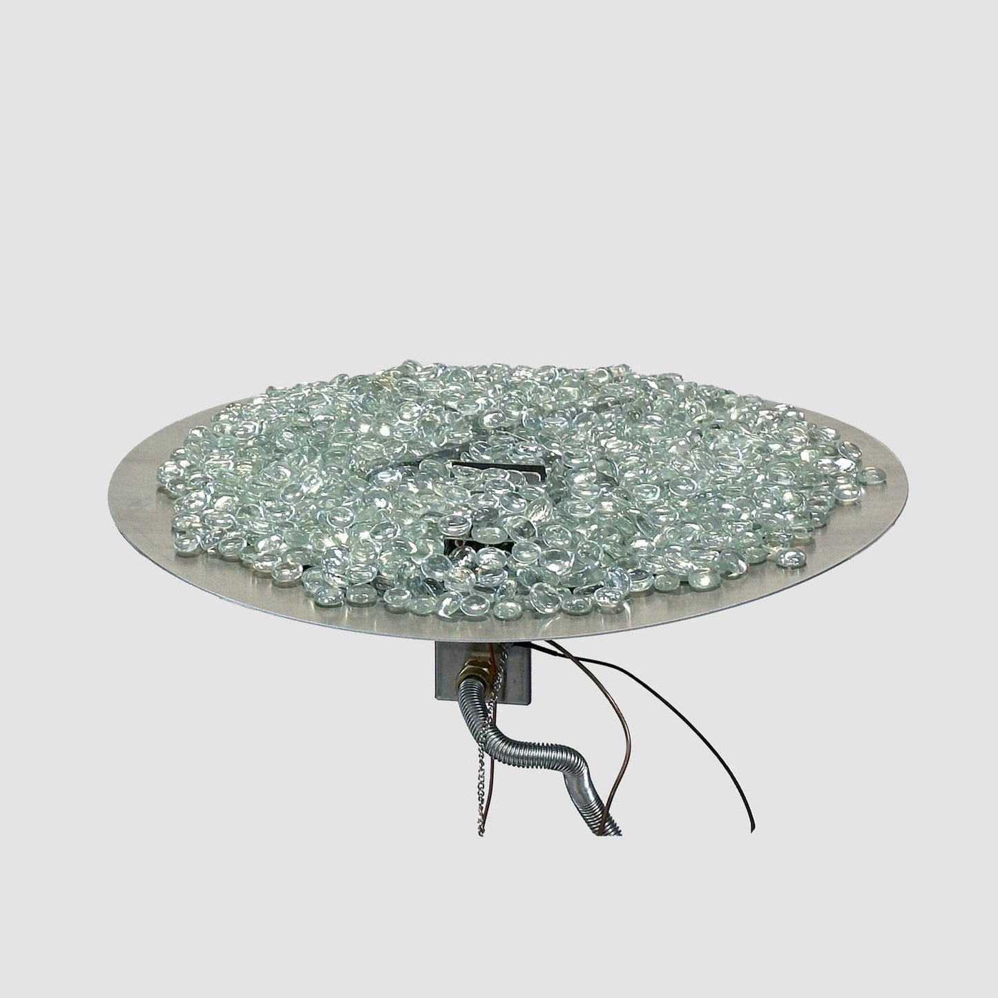 The Outdoor GreatRoom Company Crystal Fire Plus 20" Round Manual Gas Burner Insert and Plate Kit