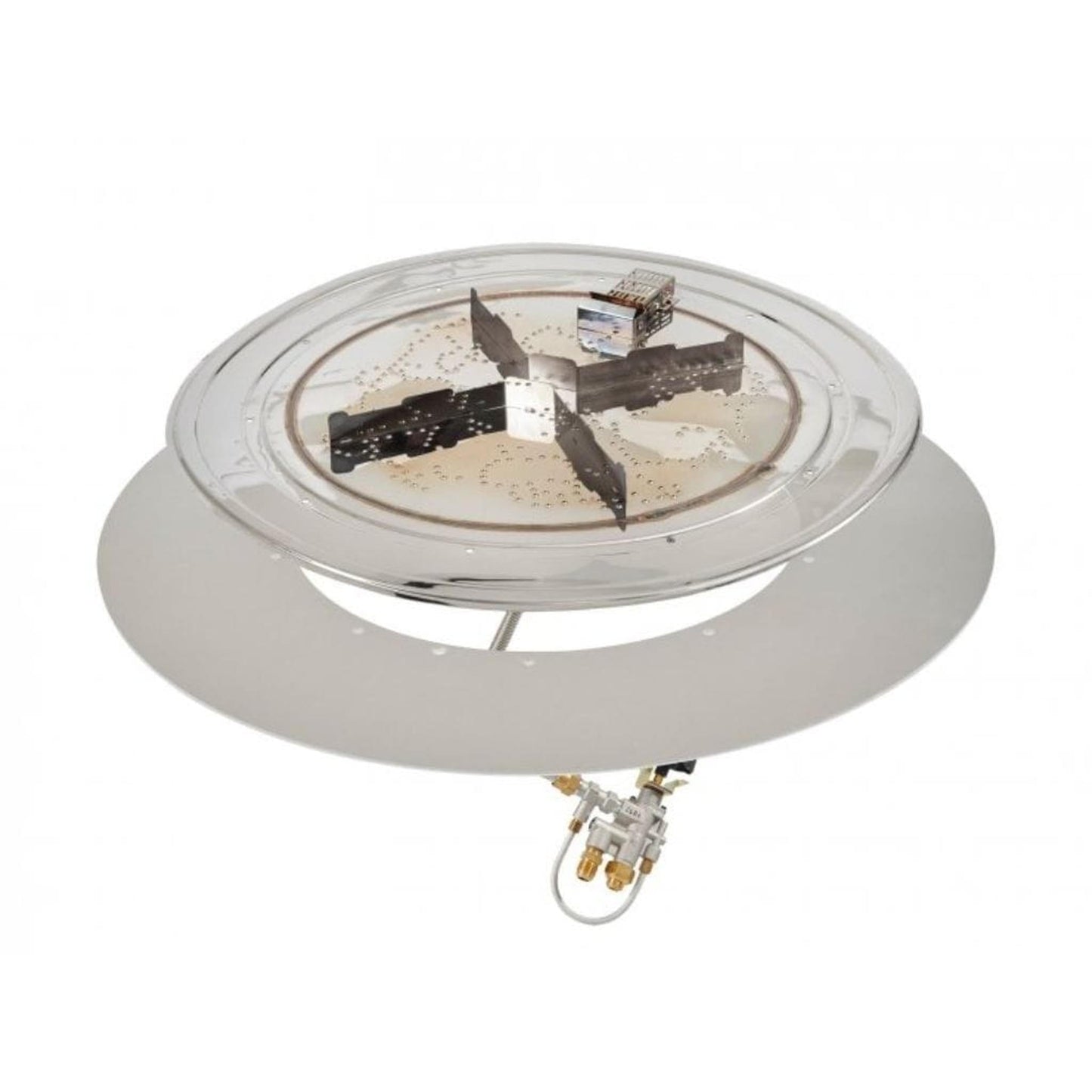 The Outdoor GreatRoom Company Crystal Fire Plus 24" Do-It-Yourself Round Gas Burner Kit - Block/Paver Application