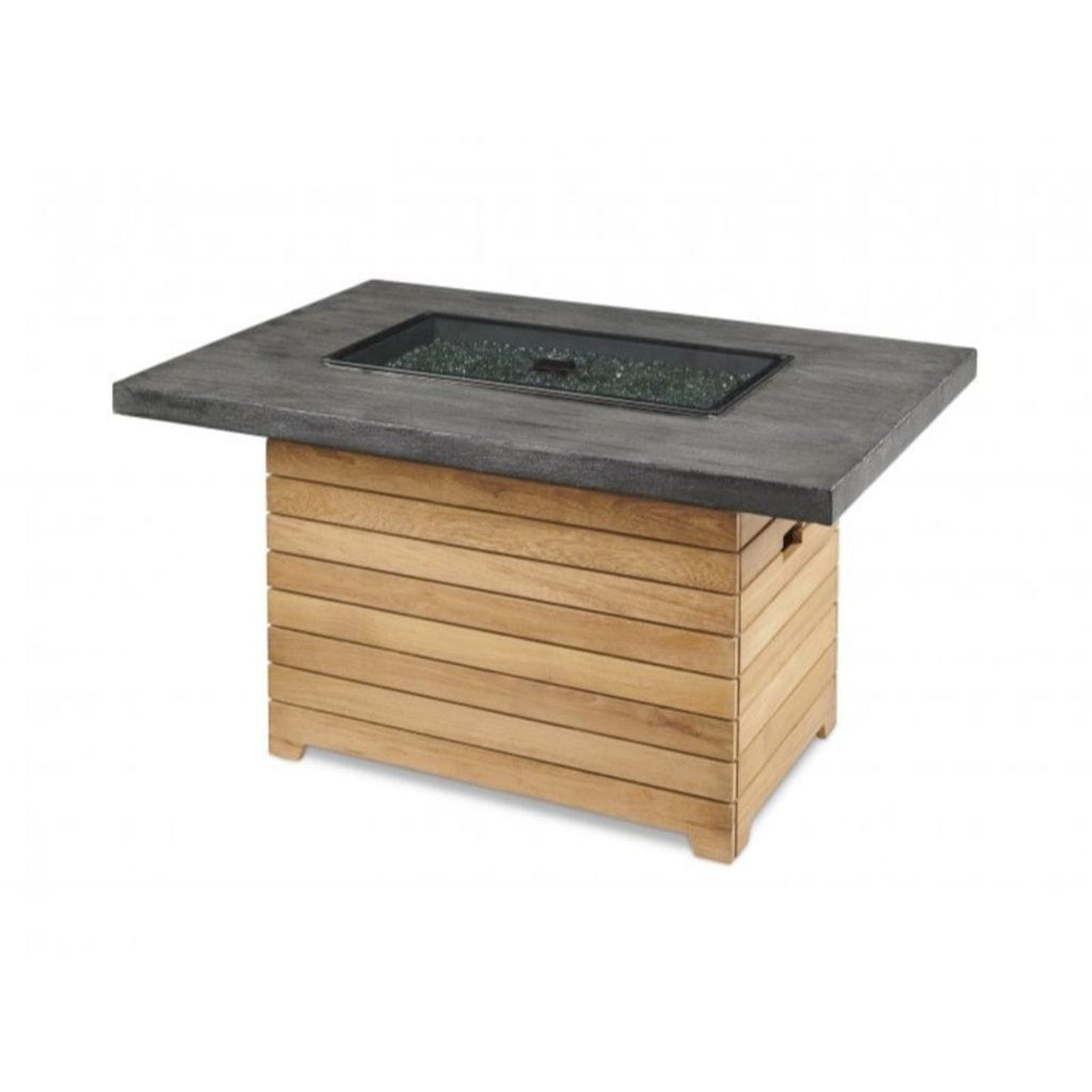 The Outdoor GreatRoom Company Darien 30" Aluminum Rectangular Gas Fire Pit Table