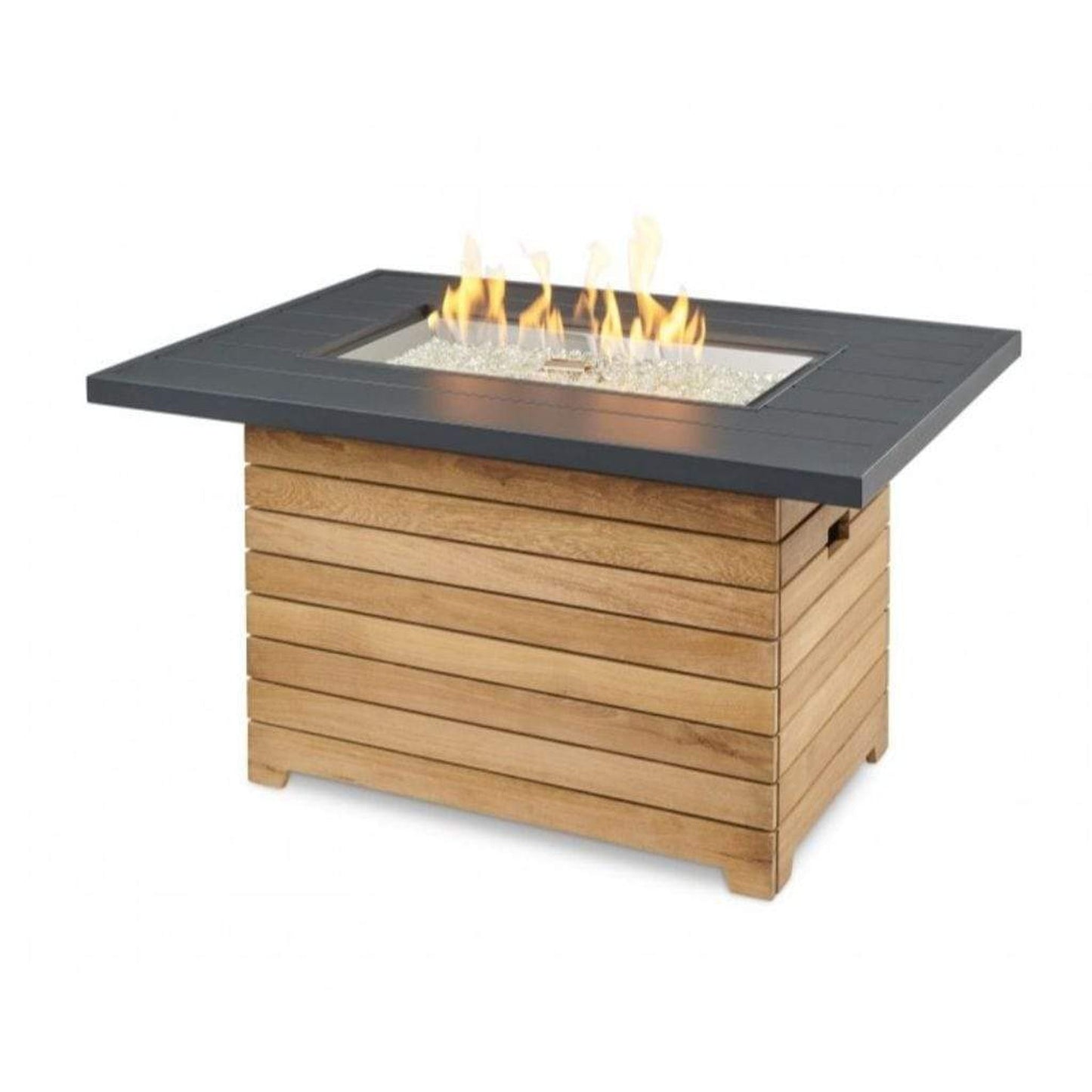 The Outdoor GreatRoom Company Darien 30" Aluminum Rectangular Gas Fire Pit Table